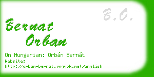 bernat orban business card